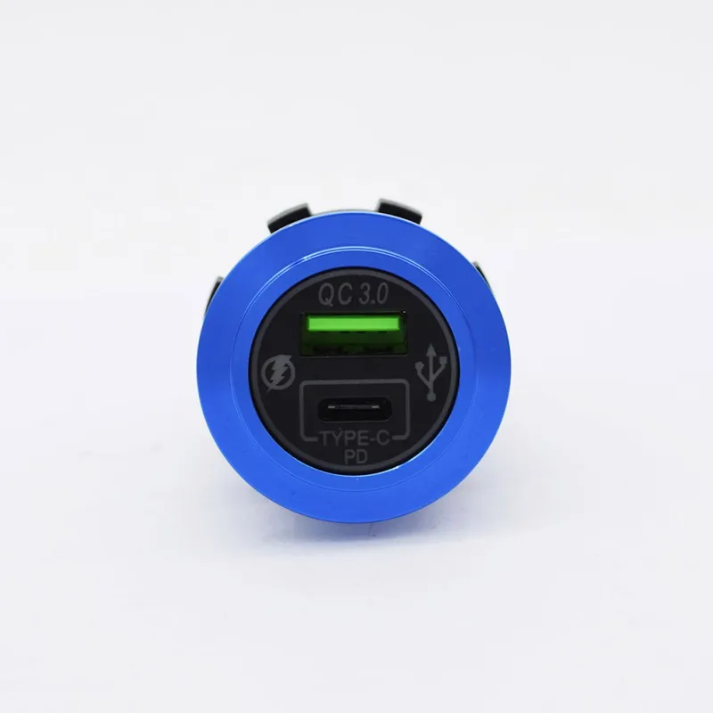 Автомобильный 12-24 в Алюминиевый Быстрый заряд QC3.0 usb type C автомобильный адаптер для зарядки автомобиля аксессуары электроники