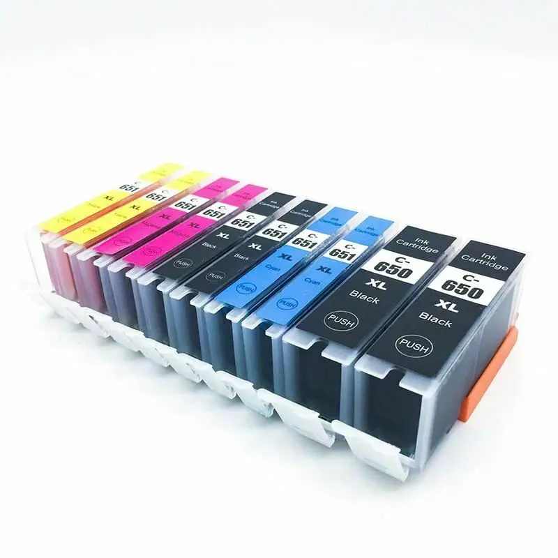 10PK совместимые чернильные картриджи PGI650 XL CLI651 XL для Canon Pixma MG5660 MG6660 принтер
