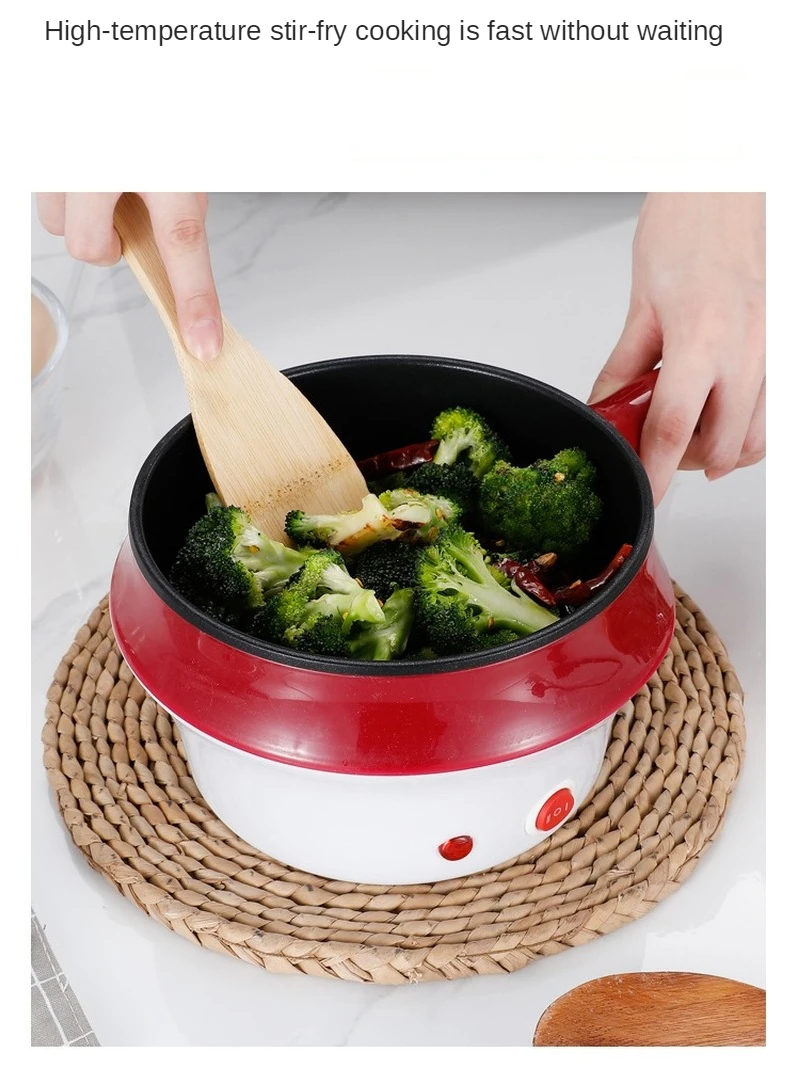 Multifunctional Electric Cooker Hotpot Mini Non-stick Food Noodle Cooking Skillet Egg Steamer Soup Heater Pot Frying Pan EU 4