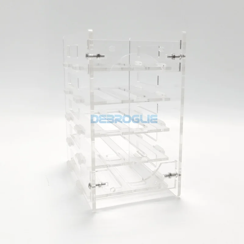 Mobile hard disk placing fan cooling bracket Storage rack 2.5 inch ssd case Transparent placing rack Multi-layer hard disk