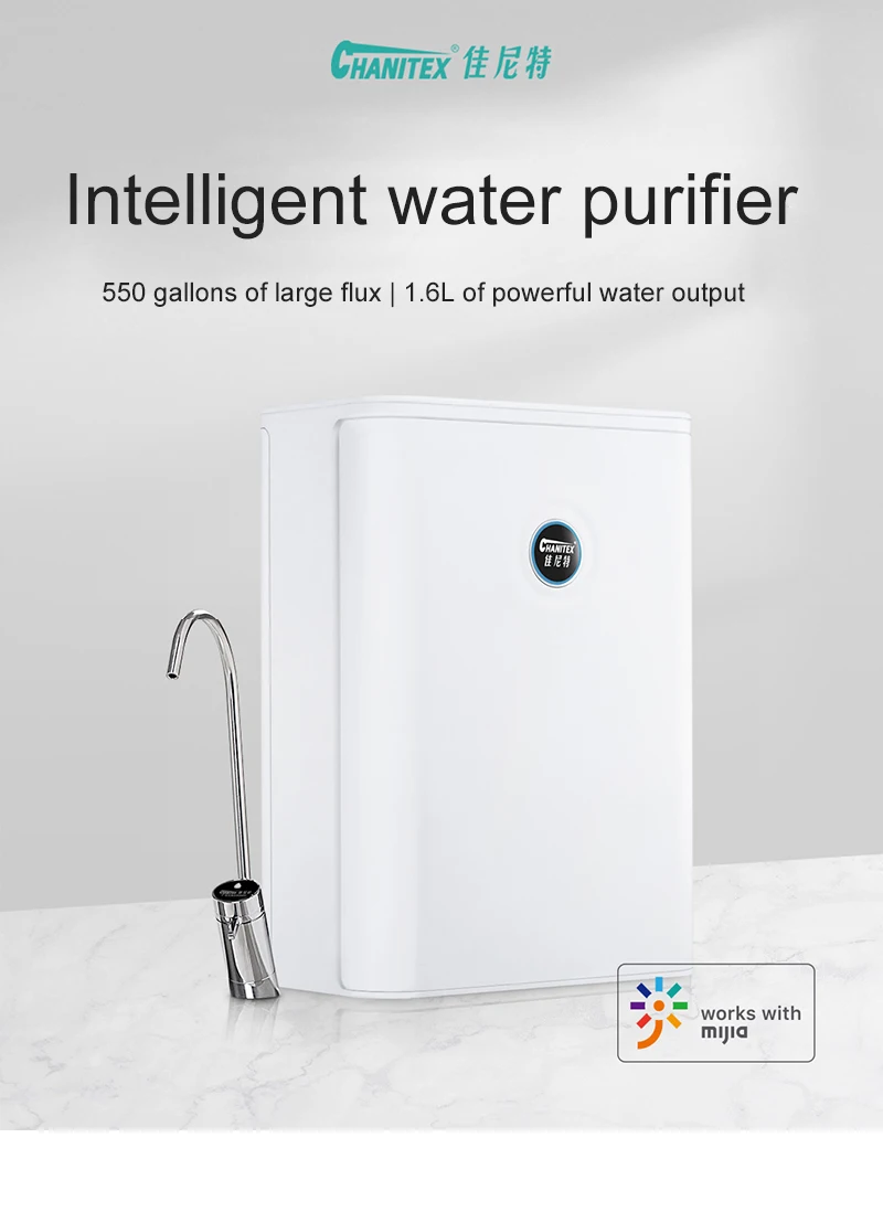 Xiaomi фильтры для воды 1.6л/мин Интеллектуальный очиститель воды здоровый питьевой уровень 5 фильтрация кухонные приборы для очистки воды