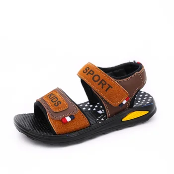

ZK16-4 Sandals Little Boy Students Big Boy Soft-Sole Launched Sandals Sandals Genuine Leather 2020 Summer