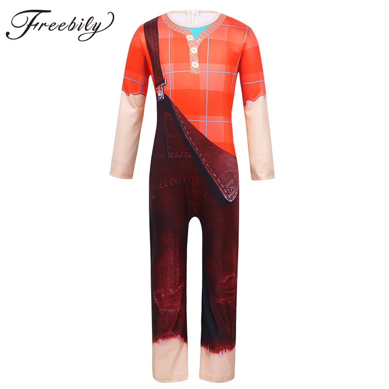 Anime Clothes Kids Boys Long Sleeves Digital Printed Jumpsuit Bodysuit Halloween Cosplay Party Dress Up Costume | Тематическая