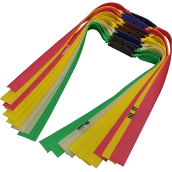 

3pc slingshot flat rubber band thickness 0.5-1.0mm 8 color catapult natural latex flat elastic rubber band for shooting
