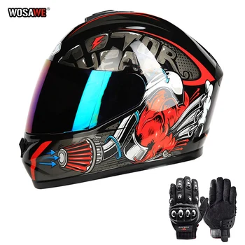 

WOSAWE Full face Motocross helmet high quality Joker Removable Washable Motorcycle scooter Helmet Motorcycle Helmets Anti-UV