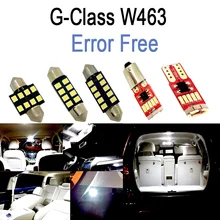 13pc LED footwell bulb + LED Interior dome trunk Light Kit For Mercedes Benz G class W463 G500 G550 G350 G63 AMG G65 (2012-2016)