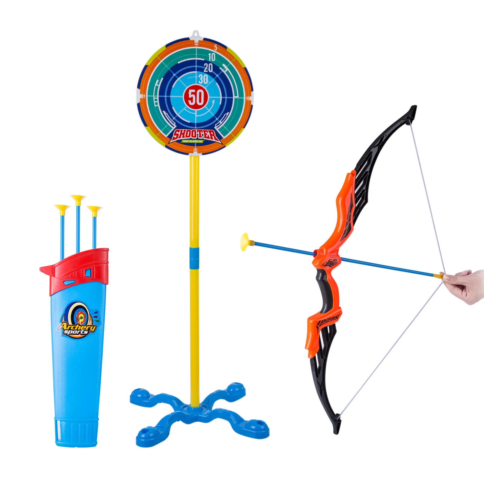 

Children Leisure Outdoor Sports Archery Set Bow and Arrow Shooting Game Toy with Stand Target