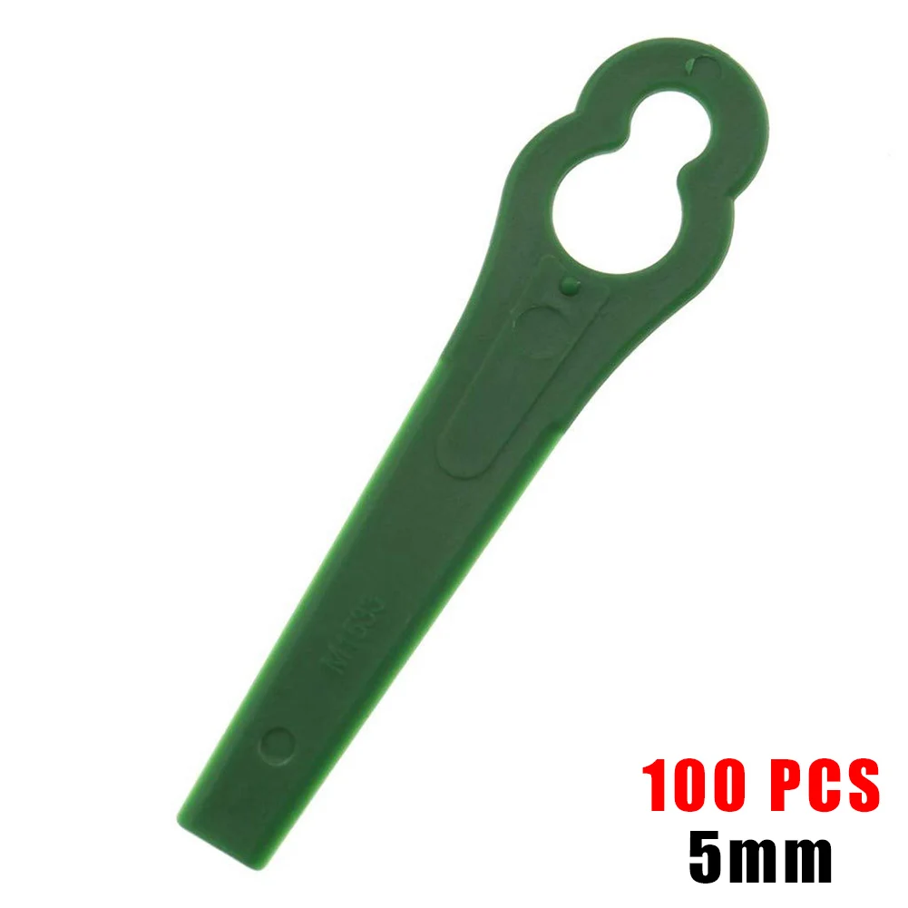 5mm hole 100pcs Замена газонокосилки Резак Пластиковый триммер Садовые принадлежности для газона QP2 - Цвет: 5mm hole 100pcs