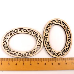 Handmade Natural Lace Wooden Photo Frame Ornaments Set - 10pcs (3)