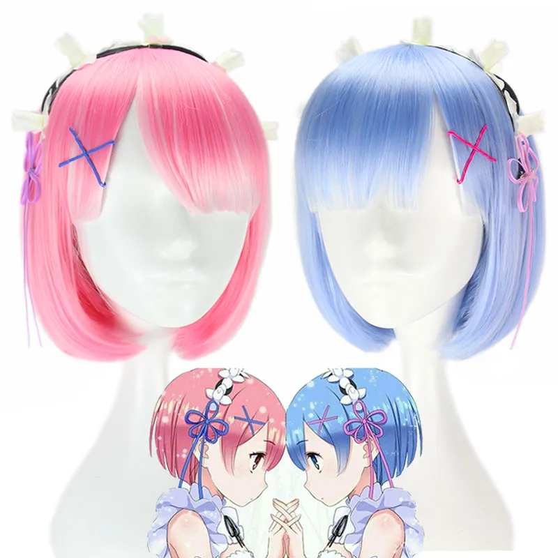 Парик для косплея аниме Re:Life In A Different World From Zero Ram Rem| |