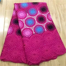 Швейцарские кружева ткань из Дубая Африканское сухое кружево Высокое качество кружево для нигерийских кружевной ткани 5 ярдов/партия