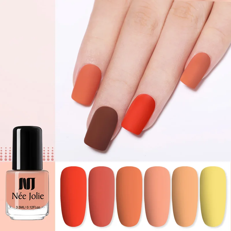 NEE JOLIE 82 Colors Solid Color Nail Polish Lacquer For Nail DIY Manicure Nail Art Varnish Decoration Design Nail Polish 3.5ML