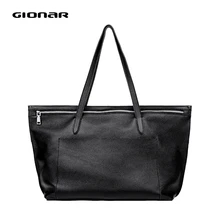 GIONAR Genuine Leather Tote Bags for Women Big Work Bag Premium Real Cow Leather Shoulder Bag Female Large Purses And Handbag