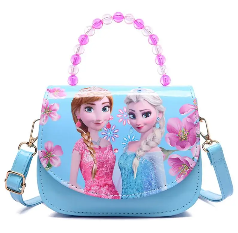 photo color Новая детская сумка с бантом и изображением Эльзы и Анны; милая сумка на плечо для девочек; детская сумка-тоут; сумка-мессенджер для девочек; мини-сумка принцессы - Цвет: photo color
