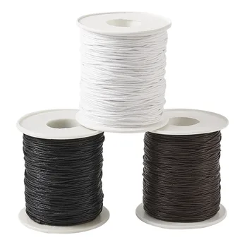 

Mixed Color Waxed Cotton Thread Cords 1mm about 100yards/roll, 3 colors, 1roll/color, 3 rolls F70