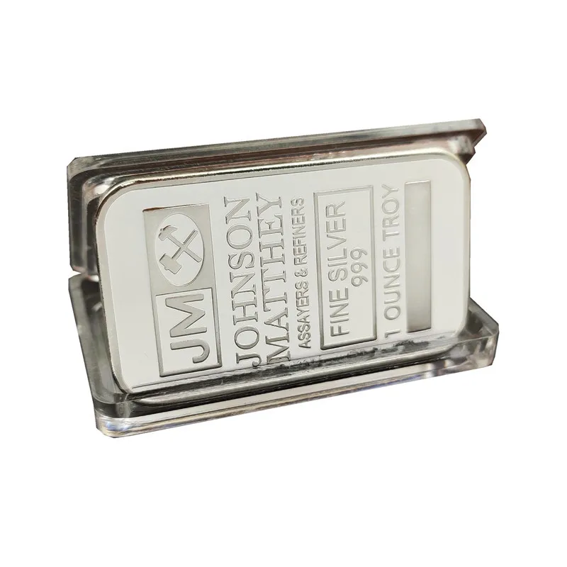 

Johnson Matthey Assayers & Refiners UK 1 Ounce Troy Silver Plated Collectibles Coin