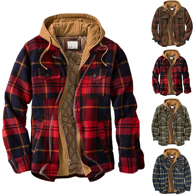 Men's Winter Warm Hooded Coat Retro 