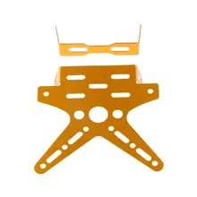 Золотой Регулируемый Номерной Знак Кронштейн Рамка Держатель для мотоцикла