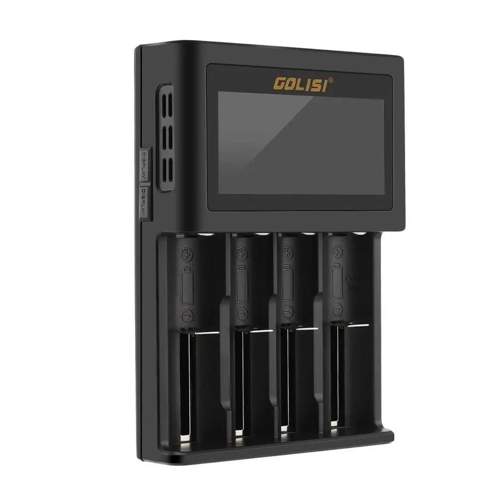 GOLISI S4 4 слота 2A Смарт ЖК-зарядное устройство для Li-Ion 18650 26650 AA& AAA Ni-MH Ni-cd аккумуляторы