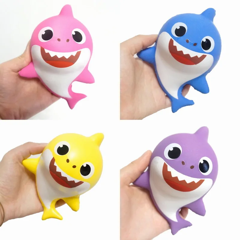 

1 Pc Mini Squishy Baby Shark Toys Children's Decompression Vent Toys Slow Rising Rare Squishy Colorful Shark