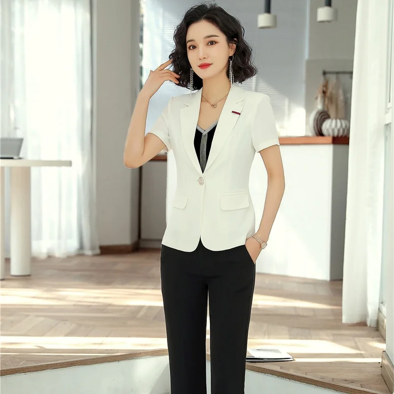 Ladies White Blazer Women Business Suits Formal Office Suits Work Wear ...