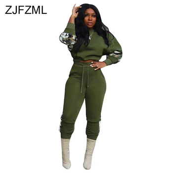 

Plush Camouflage Spliced Two Piece Set Tracksuit Women Rave Clothes Long Sleeve Short Hoodie Pencil Pant Casual 2Pcs Club Outfit