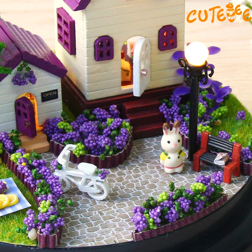 Кукольный дом Миниатюрный Кукольный кукольный домик CUTEBEE, деревянная мебель для дома, игрушки Прованса для детей, подарок на день рождения B019