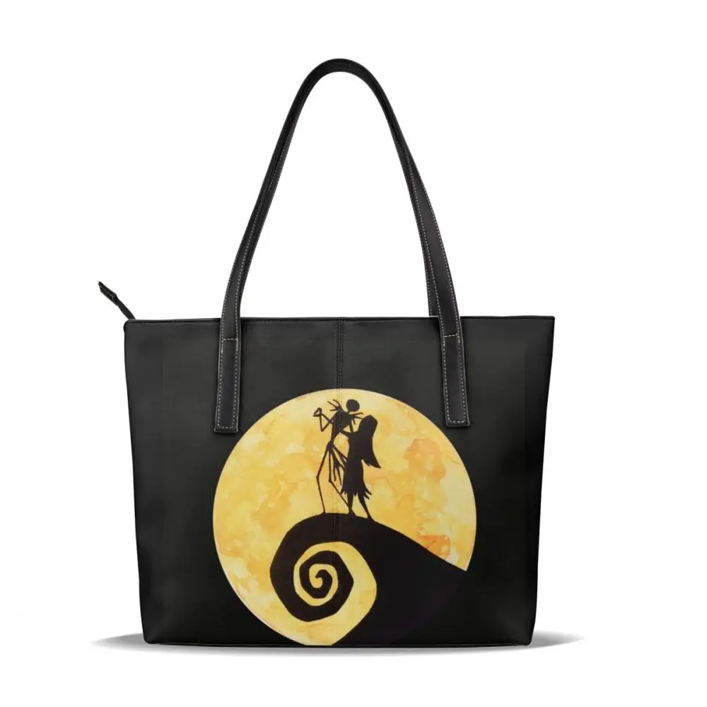 Jack Skellington сумка Jack Skellington сумки с верхней ручкой большая кожаная сумка с принтом подростковые женские сумки