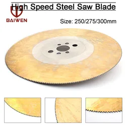 Disque de coupe de lame de scie circulaire HSS, revêtement en étain pour métal, cuivre, fer, acier inoxydable, barre de tuyaux en aluminium 10 ''/11''/12 ''1 pièce 