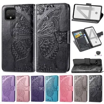 

Luxury Butterfly Flower Leather Wallet Phone Case For Google Pixel 4 XL Cases Flip Cover For Pixel 4XL covers Fundas