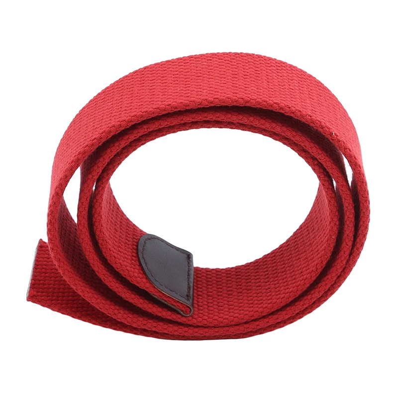 GAOKE Men Women Canvas belt without buckle Thicken luxury waistband jeans belt Black weave stripe belts 3.8cm wide strap male