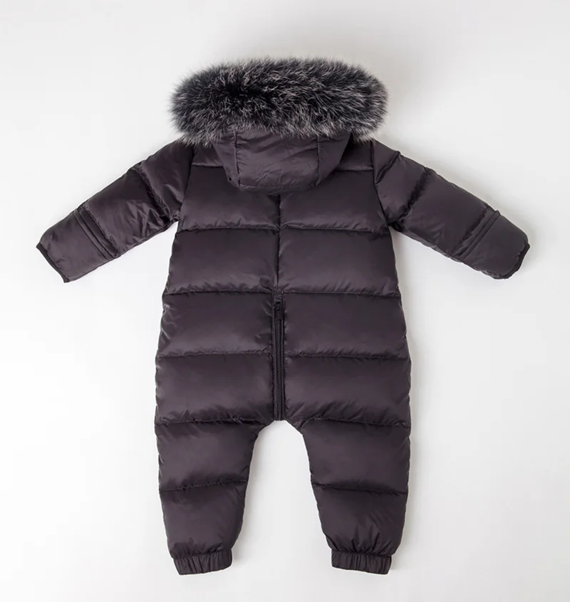 Winter Down Jackets Baby Romper Baby Boys Girls Thick Warm Hooded Jumpsuit Newborn Solid Long Sleeve Windproof Outwear 3 Colors
