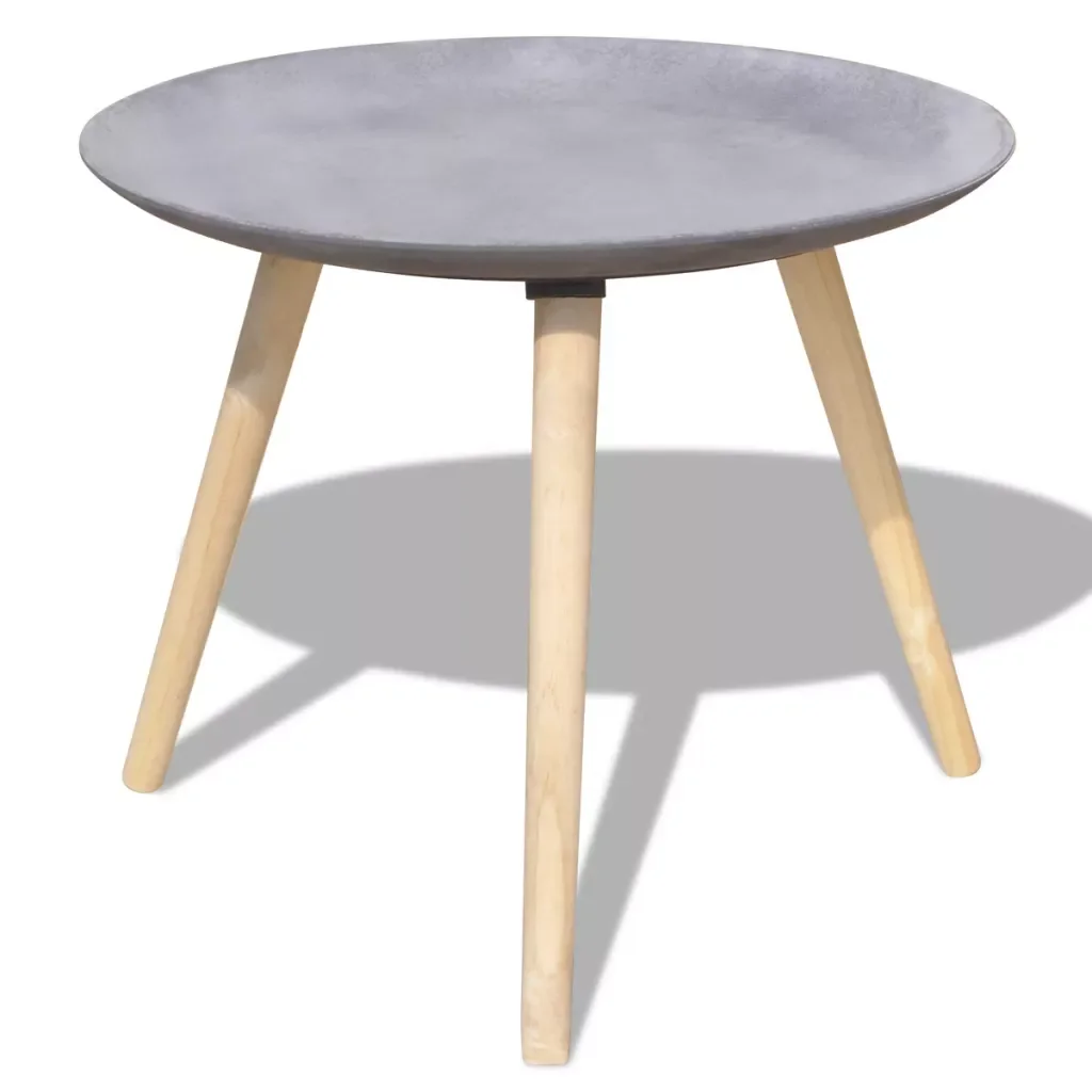 

New Arrival Two Piece Side Table/Coffee Table Set 55cm&44cm Concrete Grey Modern for Living Room Coffee Furniture Tea Table