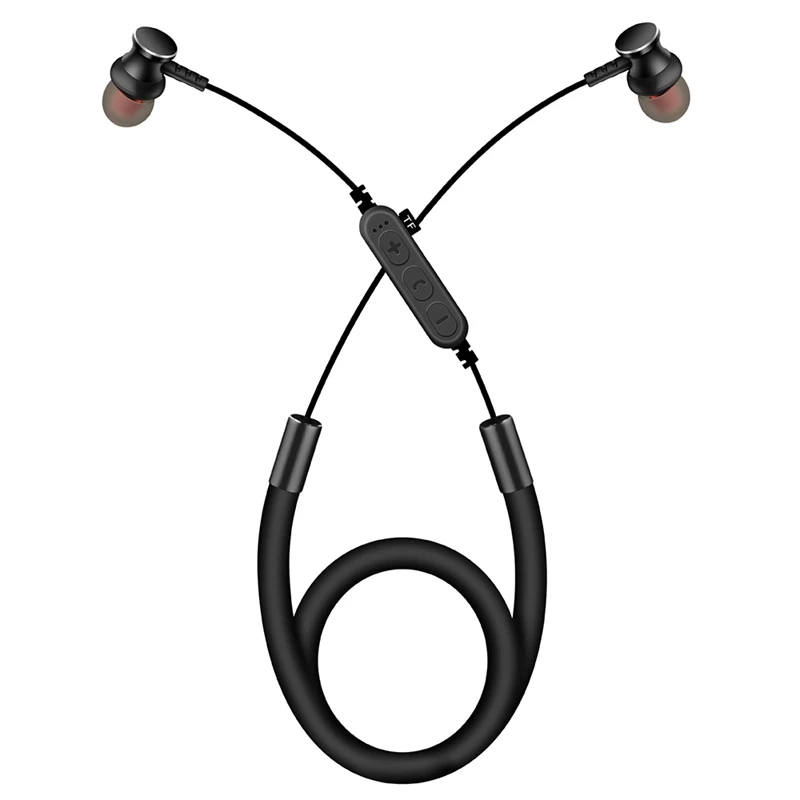 

AKZ-T32 Foldable Memory Metal Bluetooth Sports Earphone Foldable Memory Metal Bluetooth Headset Motion Tf Card Play