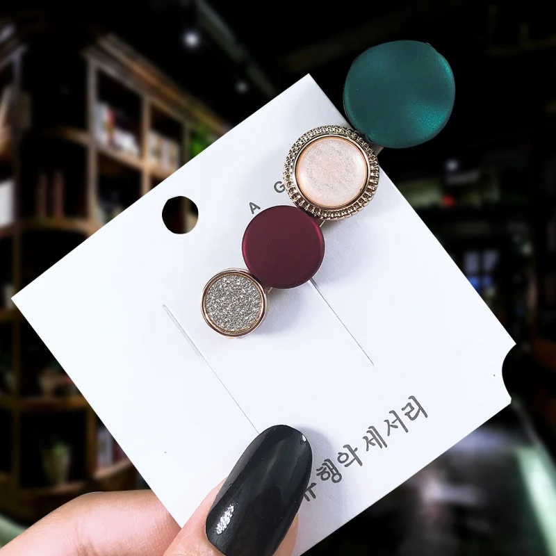 Fashion Women Acetate Hairpins Hair Ornament Macarons Hair Clip Headwear Female Hair Accessories Styling Headband