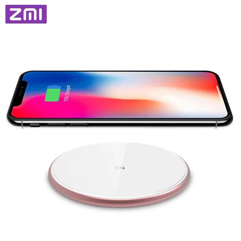 Оригинальное Беспроводное зарядное устройство ZMI для iphone X /8/8p Note8 S9/S9 Nokia Moto2 NEXUS 2.5D