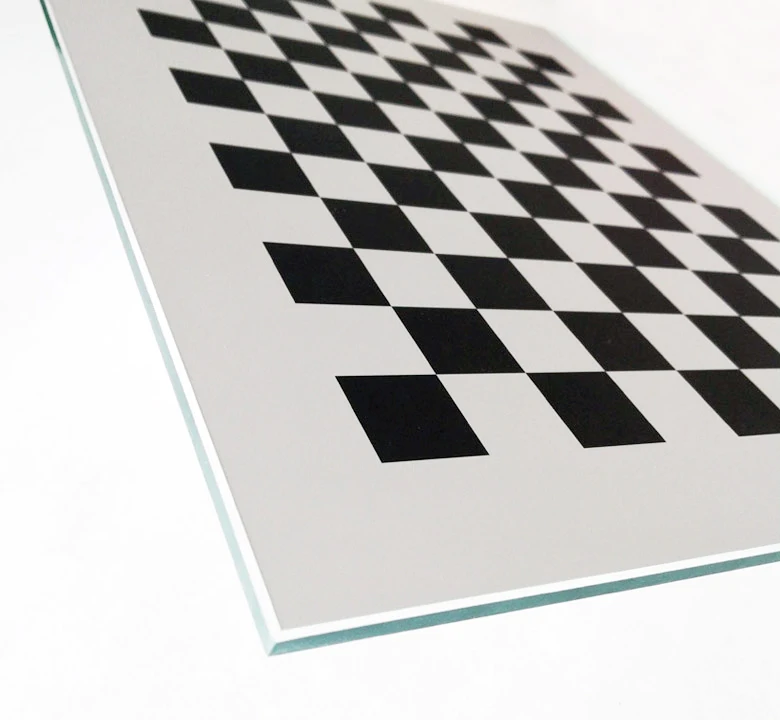 12x9 Glass Visual Optics Correction Board Checkerboard Alumina