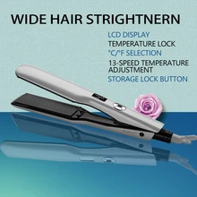 3D вращающийся для волос выпрямитель Профессиональный PTC утюжок для укладки волос Быстрый нагрев плоский утюг с широкой нагревательной пластиной и ЖК-экраном