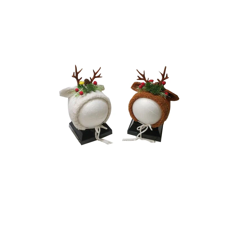 Baby photography props Christmas tree elk theme Hat creative Fotografia Accessory Infant Toddler Studio Shoot Photo
