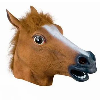 

Halloween Party Masks Noelty Horse Head Mask Latex Animal Costume Prop Gangnam Style For Halloween Festive Accessories