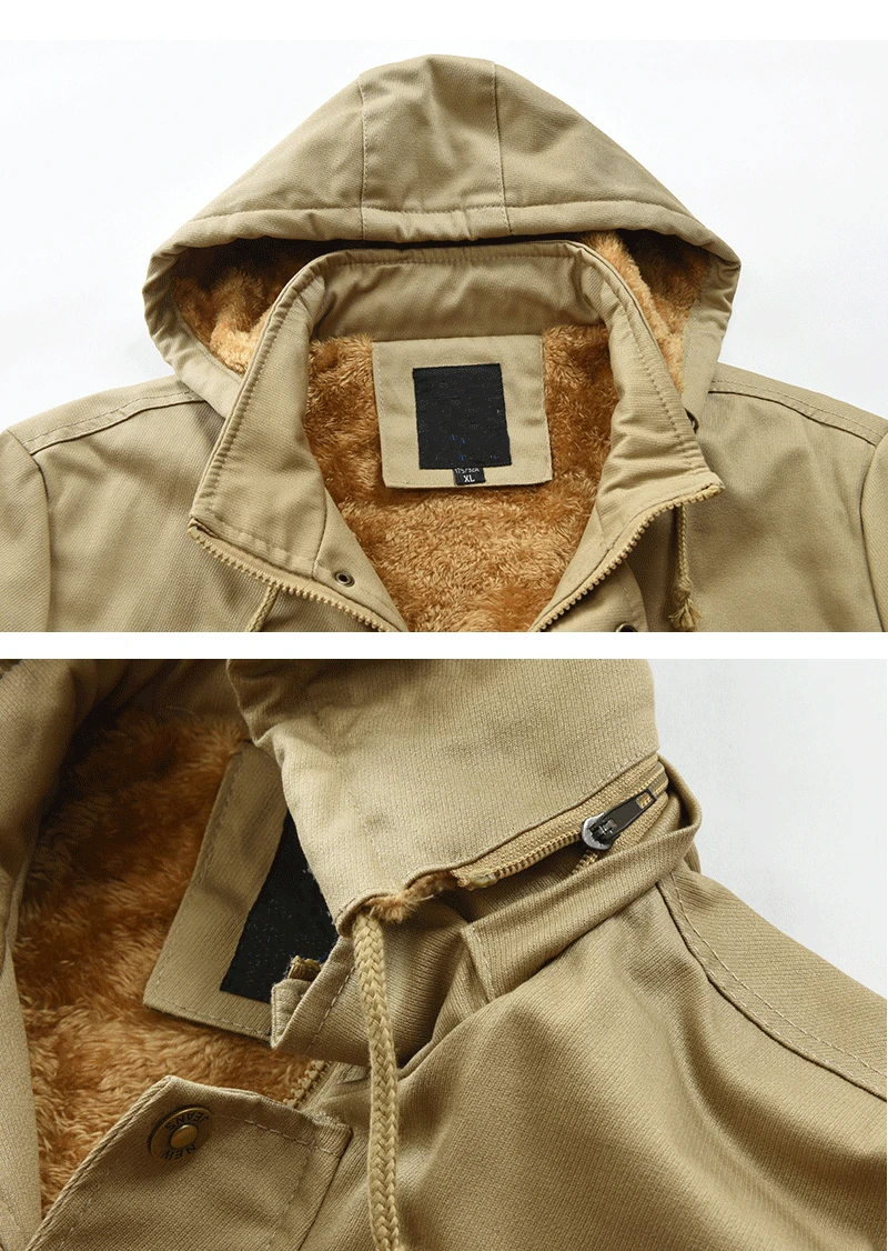 Winter Mens New Solid Color Hooded Cardigan Jackets Men Fashion Brand Casual Wild Cotton Warm Long Sleeves keep warm Men Jackets