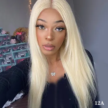 

12A T Lace Front Wig 613 Lace Wig Straight Wig Blonde Transparent Lace Front Human Hair Wigs For Women Brazilian Remy Wig