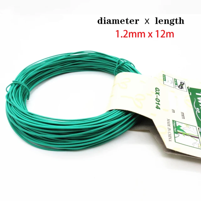 1 Darab 12/15 M Plant Twist Tie Zöld Műanyag Bevonatkábelkötegek Kertészkedéshez És Kültéri Használathoz Csavaró Kerti Kellékek - Image 2