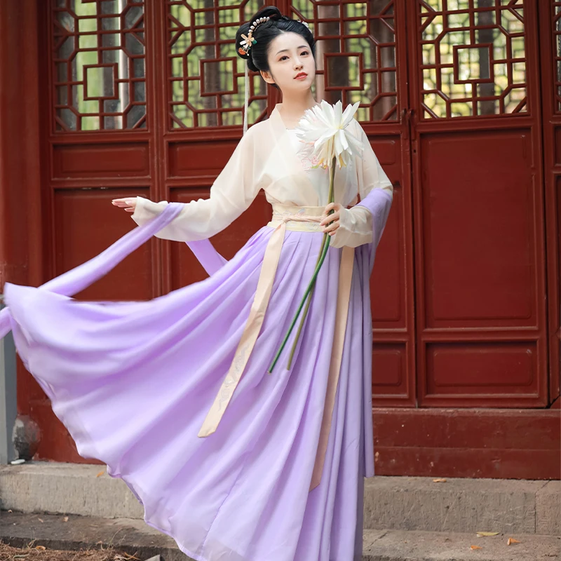 Hanfu древняя китайская одежда династии Тан костюм народное платье для женщин принцесса фестиваль наряды танец фотографии одежда косплей