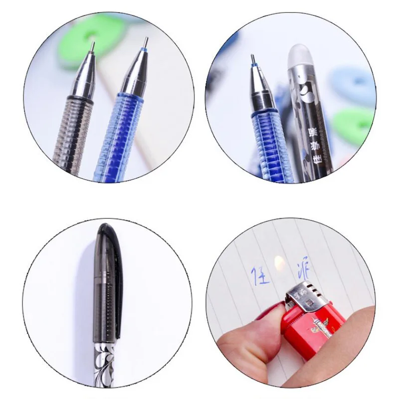 0.5mm Students Use Magic Erasable Pen Refill Rod Blue Black Replaceable Pen Stationery Gel Ink Practice Copybook Tools