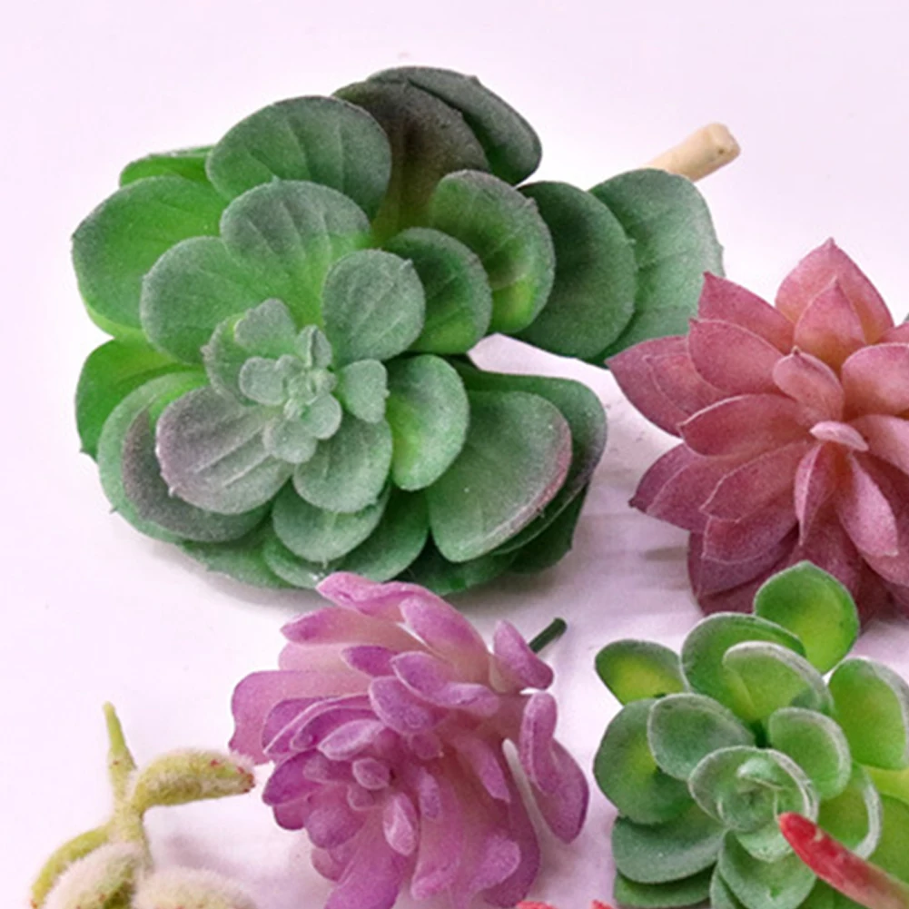 Поддельные растения Мини Цветочная композиция DIY Искусственные суккуленты набор ассортимент пластик разного типа домашний Декор подарок несколько размеров