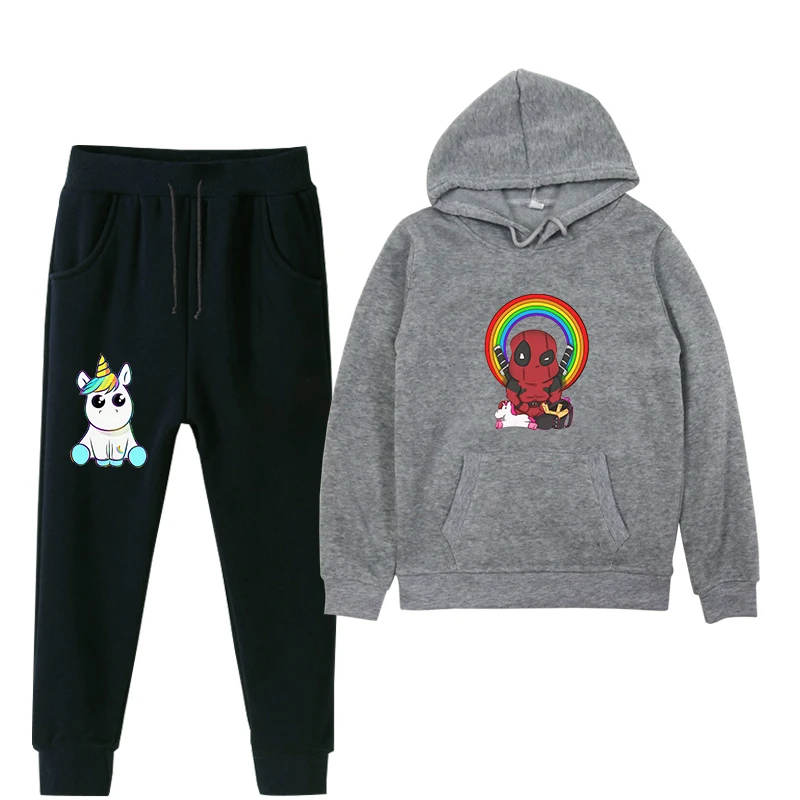 Unicorn Autumn Winter Children Toddler Baby Boys Girls Clothes Hoodies Pants 2Pcs/set Outfit Infant Kids Casual Tracksuits - Цвет: 20