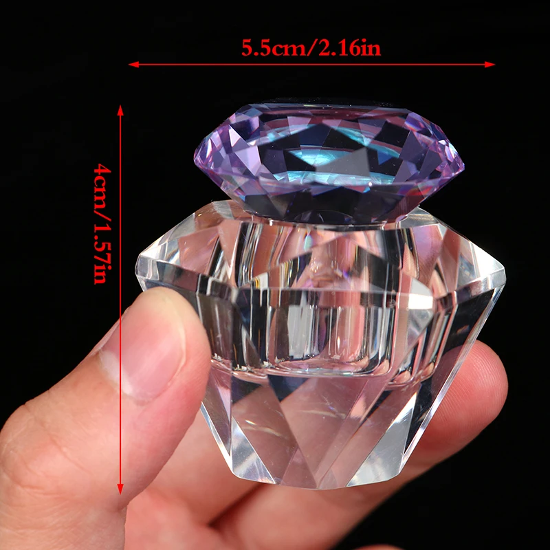 Rainbow Crystal Glass Acrylic Acrylic Powder Liquid Nail Cup Dappen Dish Lid Bowl Cup Holder Equipment 30Styles