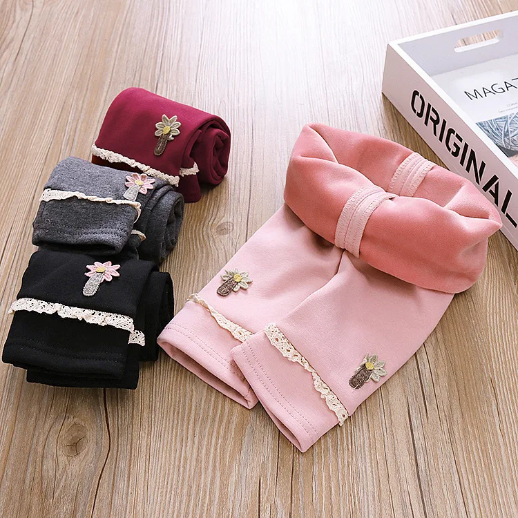 

Korean-style Girls Pure Cotton Leggings Autumn And Winter CHILDREN'S Cartoon Princess Thick Leggings