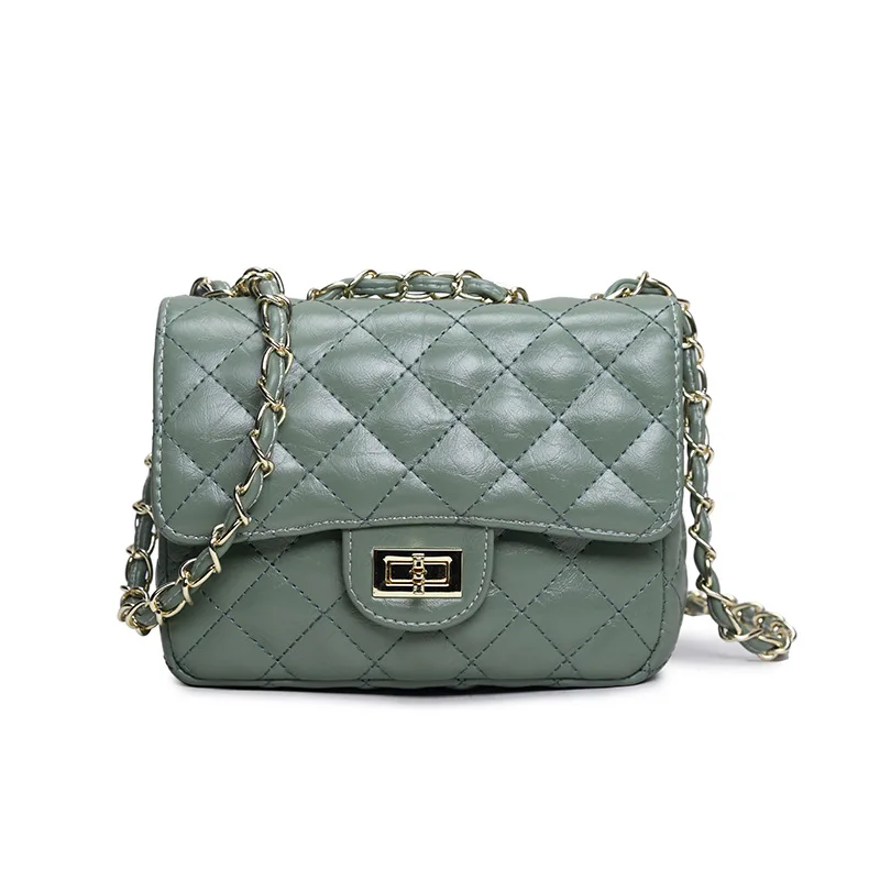 

2019 Spring And Summer New Style Rhombus Square Buckle Bag with Chain Korean-style Fashion Shoulder Oblique WOMEN'S Bag